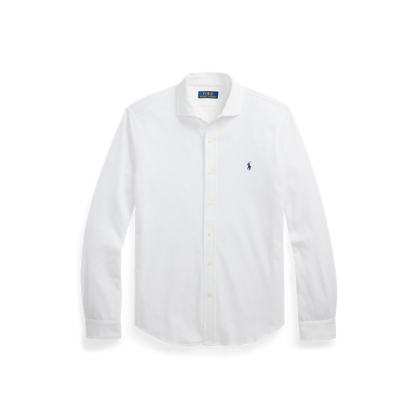 Honeycomb-Knit Shirt Polo Ralph Lauren in Wei&szlig; 2