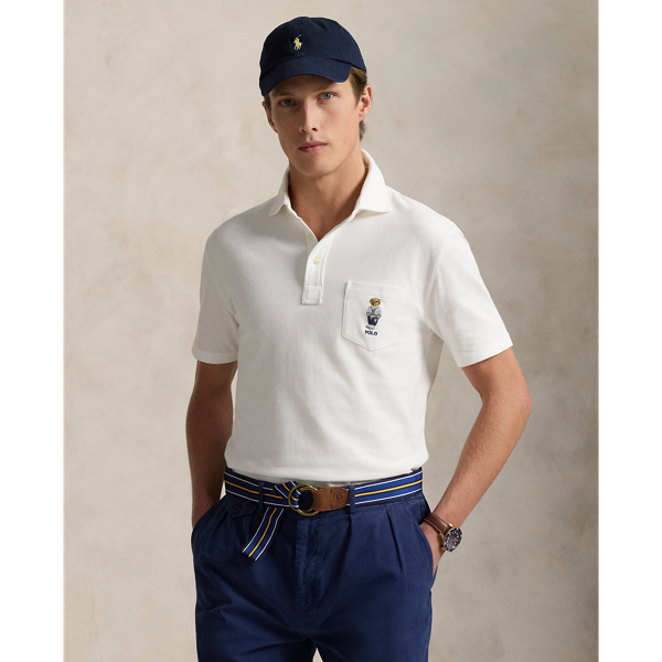 White Heritage Icon Bear Custom-Slim-Fit Poloshirt mit Polo Bear Polo Ralph Lauren 1