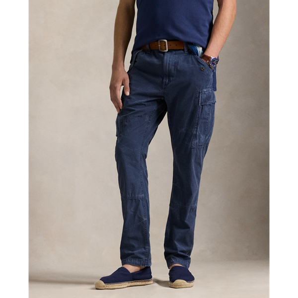 Slim Fit Camo Canvas Cargo Pant