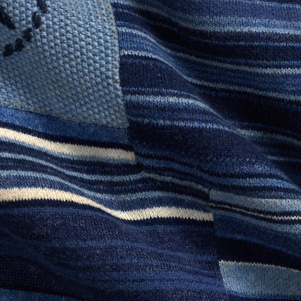 Patchwork Cotton-Linen Cardigan