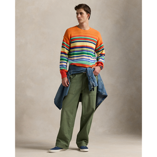 Striped Cotton-Blend Jumper