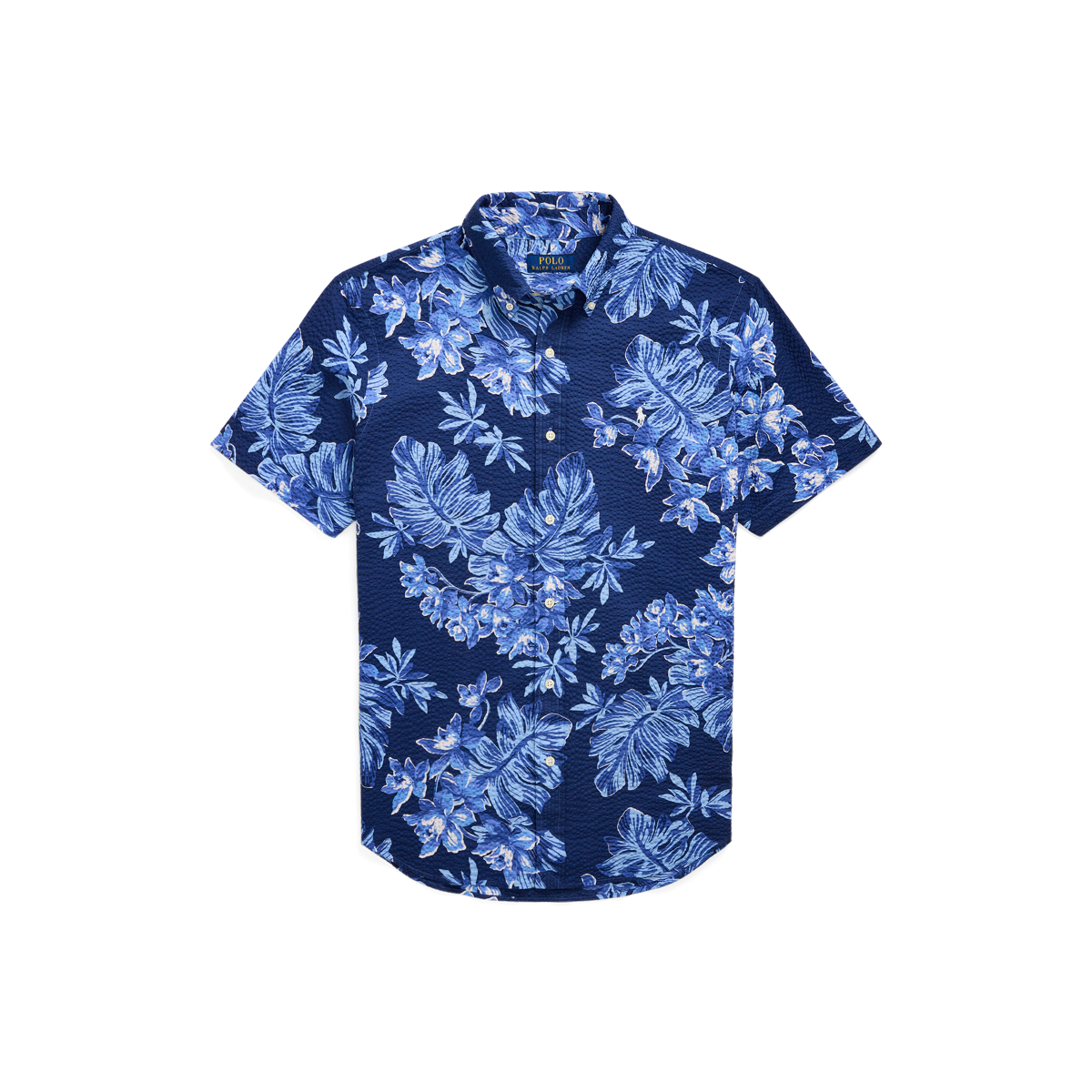 良品 POLO RALPH LAUREN シアサッカー アロハシャツ BD M ストライプド シアサッカー ショートスリーブ シャツ | POLO