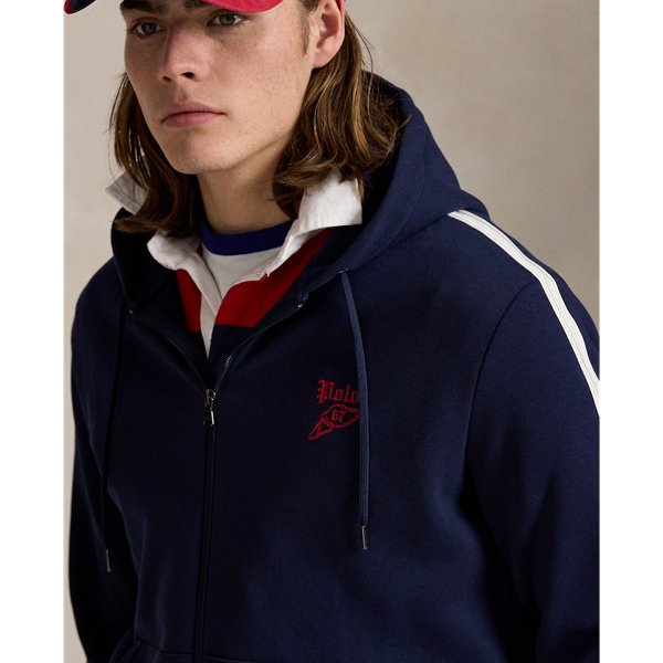 Logo Double-Knit Mesh Hoodie