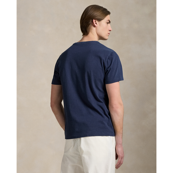 Standard Fit Cotton-Linen Pocket T-Shirt
