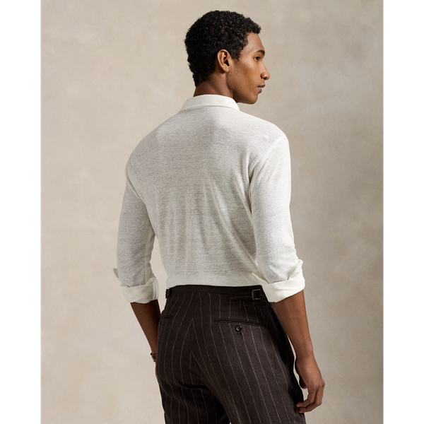 Linen Mesh Polo Shirt
