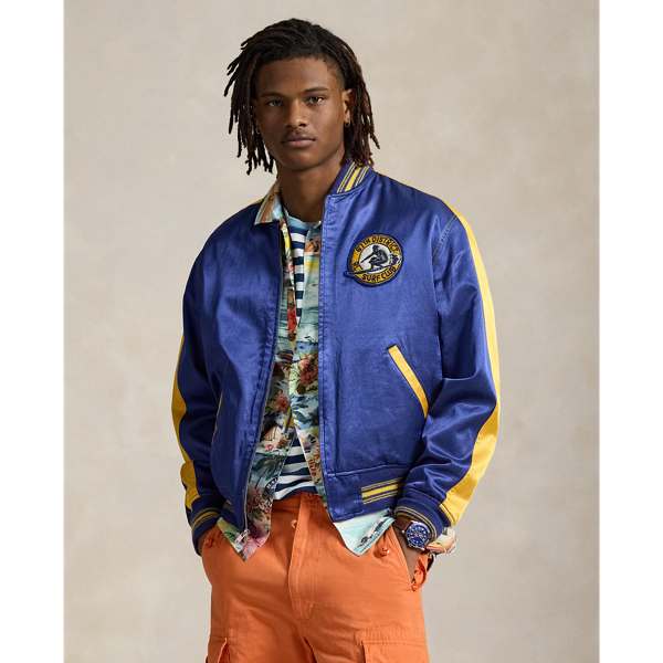 Charter Blue Surf-Inspired Letterman Jacket Polo Ralph Lauren 1