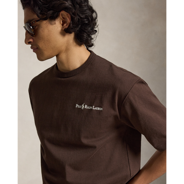 Nutmeg Brown Relaxed Fit Logo Jersey T-Shirt Polo Ralph Lauren 6