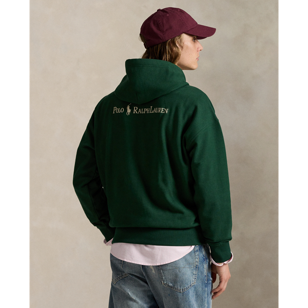 送料関税込★POLO RALPH LAUREN★ロゴ入コットンフリース ポロ ラルフ ローレン】ロゴバック フリース クォータージップ