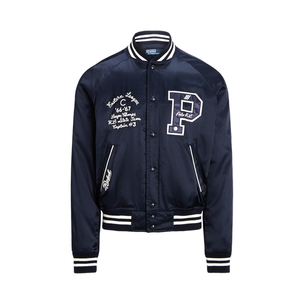 Giacca Letterman in raso