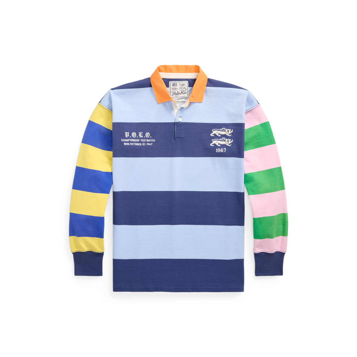 Vintage Fit Striped Jersey Rugby Shirt