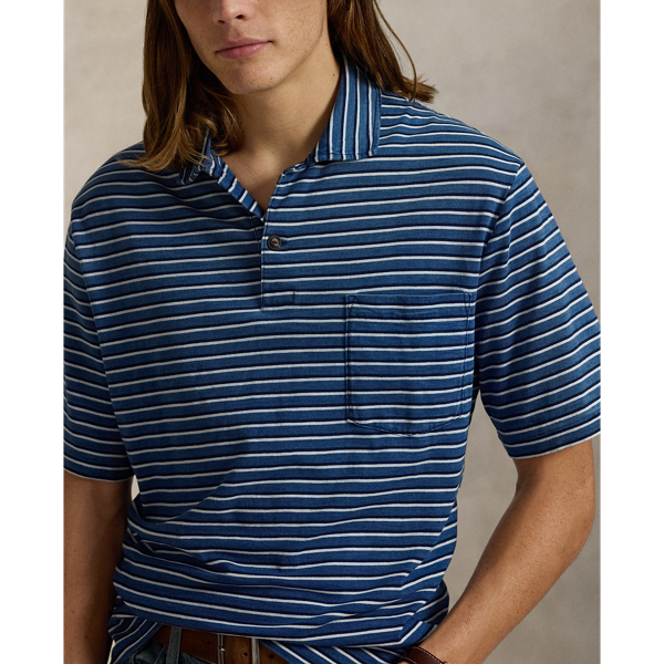 Classic Fit Striped Jersey Polo Shirt