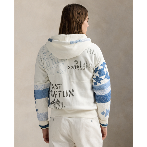 Vintage Fit Patchwork Fleece Hoodie for Men | Ralph Lauren® GI