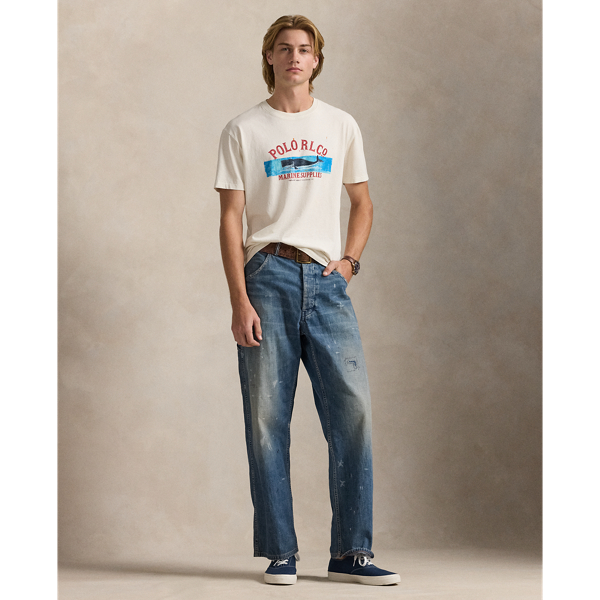 最適な価格 グラフィック ジャージー フィット クラシック Tシャツ ラルフ | トップス