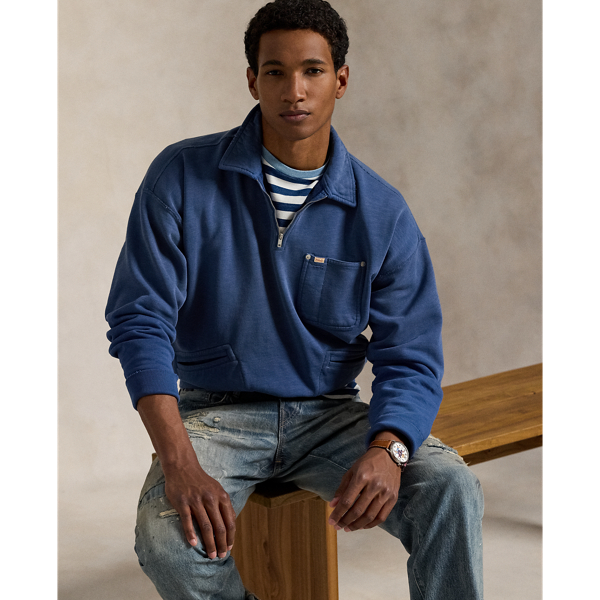 Vintage Fit Fleece Pocket Sweatshirt