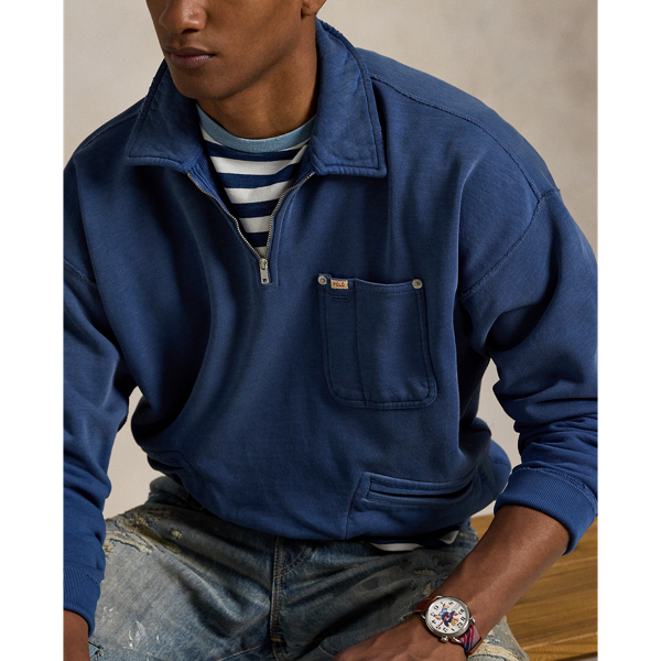Vintage Fit Fleece Pocket Sweatshirt