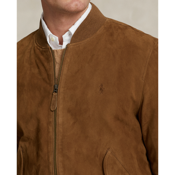 Suede Flight Jacket Polo Ralph Lauren en Marron campagnard 6