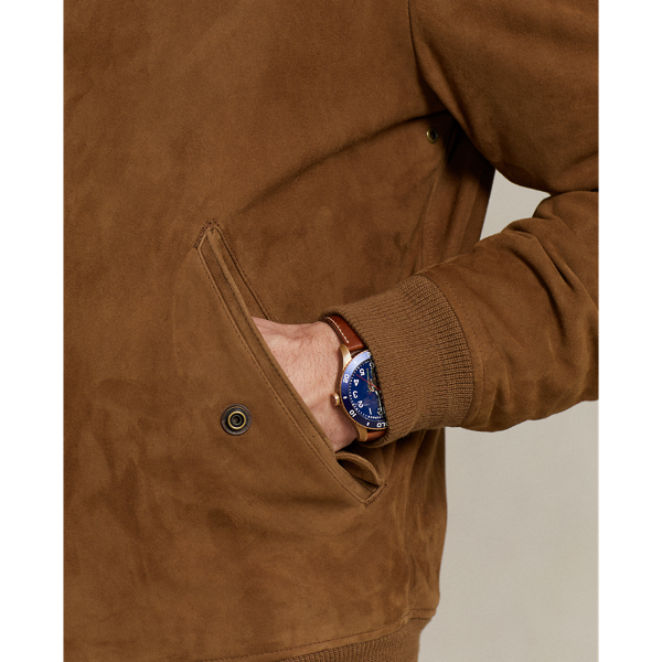 Suede Flight Jacket Polo Ralph Lauren en Marron campagnard 7