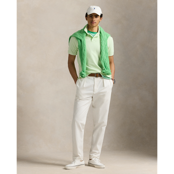 Polo Classic Fit en piqu&eacute; teint Polo Ralph Lauren en Feuille 4