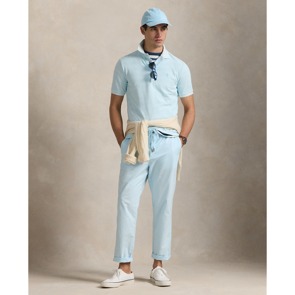 Mineralgef&auml;rbtes Classic-Fit Poloshirt Polo Ralph Lauren in Himmel 4