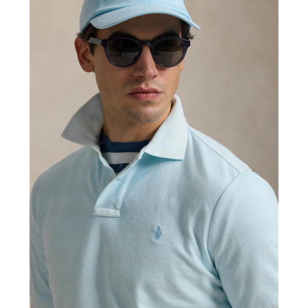 Mineralgef&auml;rbtes Classic-Fit Poloshirt Polo Ralph Lauren in Himmel 6