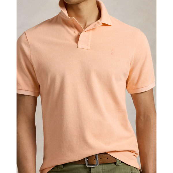 Classic Fit Mineral-Dyed Mesh Polo Shirt