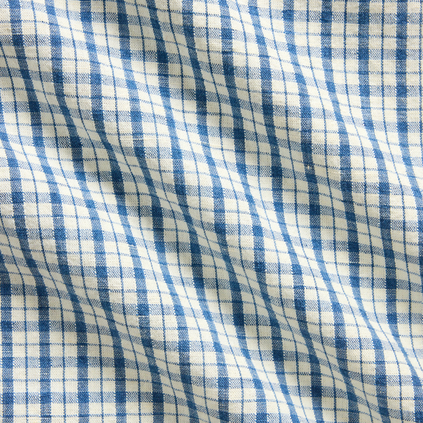 Classic Fit Plaid Cotton-Linen Shirt