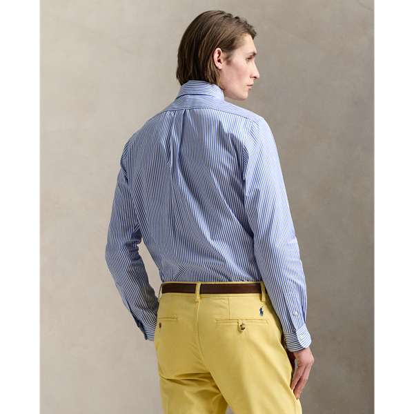Classic Fit Crest Striped Poplin Shirt