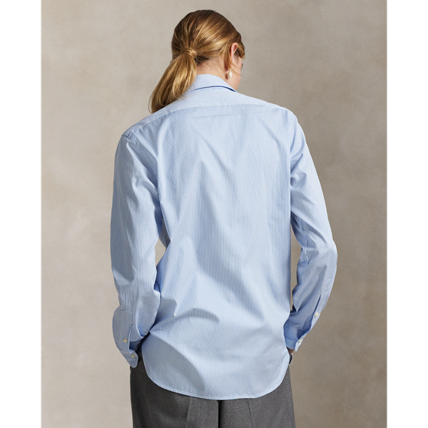Classic Fit Striped Poplin Shirt