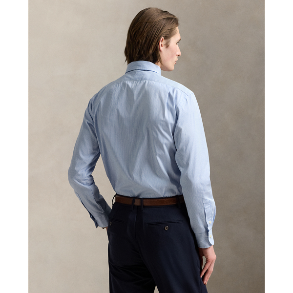 Classic Fit Striped Poplin Shirt