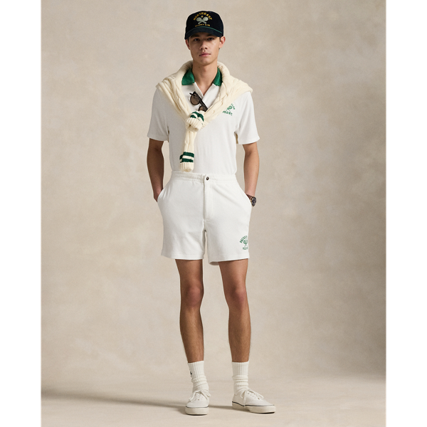 Standard Fit Terry Graphic Polo Shirt