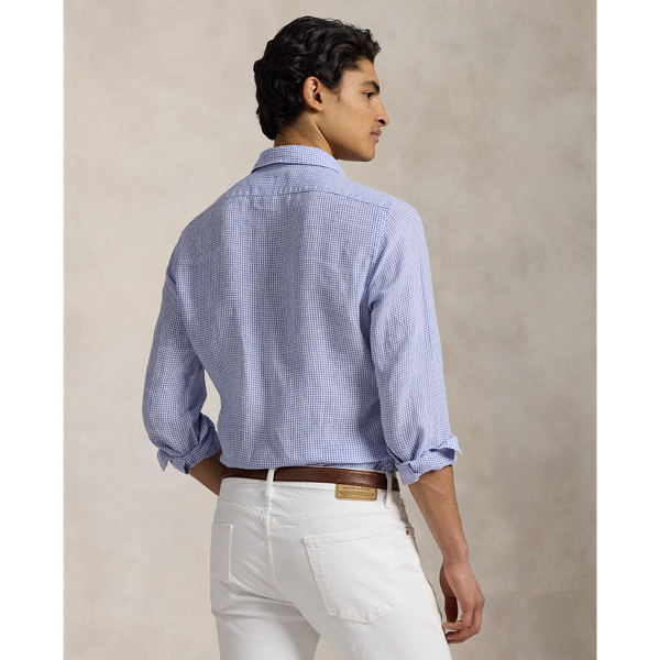 Classic Fit Checked Linen Shirt
