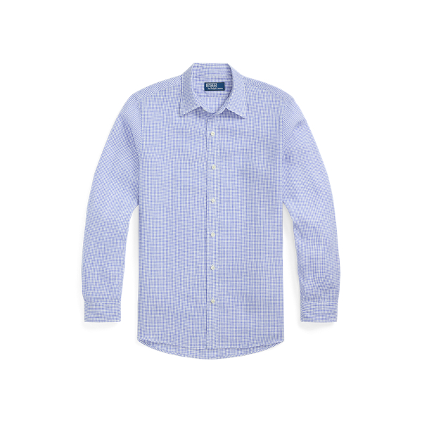 Classic Fit Checked Linen Shirt