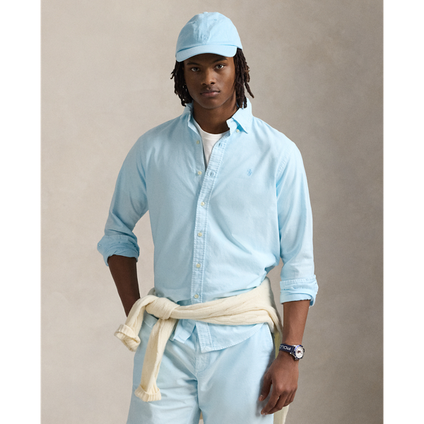 シャツ RALPH LAUREN Classic Fit Mineral-Dyed Oxford Shirt Polo Ralph Lauren Classic Fit Mineral-Dyed Oxford Long