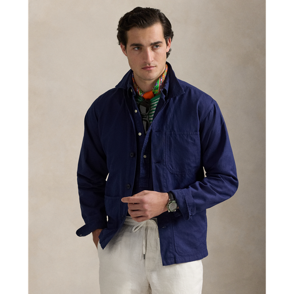 Newport Navy Hemdjacke aus Leinen und Baumwolle Polo Ralph Lauren 1