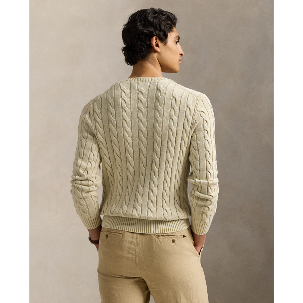 Cable-Knit Mineral-Dyed Cotton Sweater