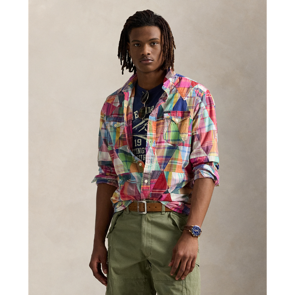 Patchwork Madras Patchwork-Westernhemd mit Madraskaro Polo Ralph Lauren 1