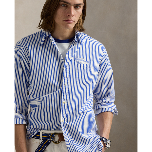 Classic Fit Repaired Poplin Shirt