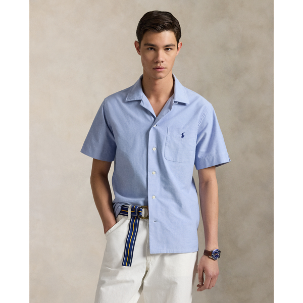 Blue Classic Fit Oxford Camp Shirt Polo Ralph Lauren 1