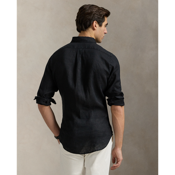 【名品図鑑】90s Polo Ralph Lauren black linen Polo Ralph Lauren Classic Fit Linen Shirt | Bloomingdale's