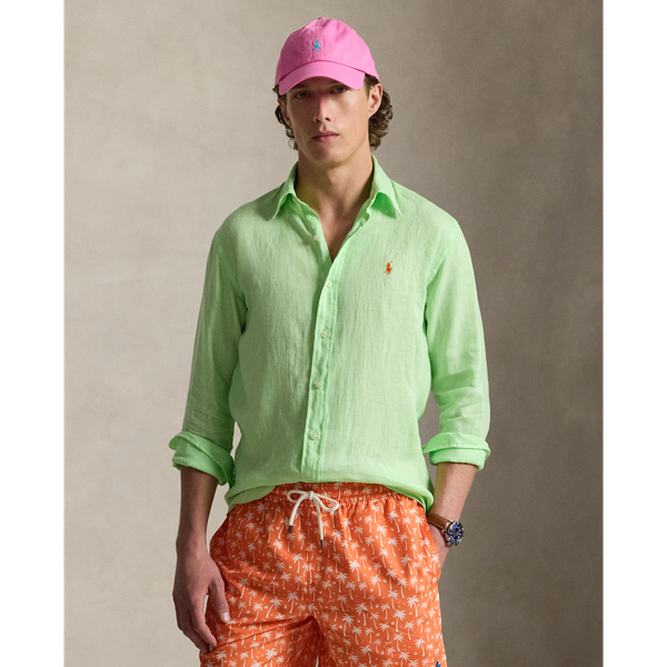 Polo Ralph Lauren 폴로 남성 클래식핏 리넨 셔츠 크루즈 라임 1