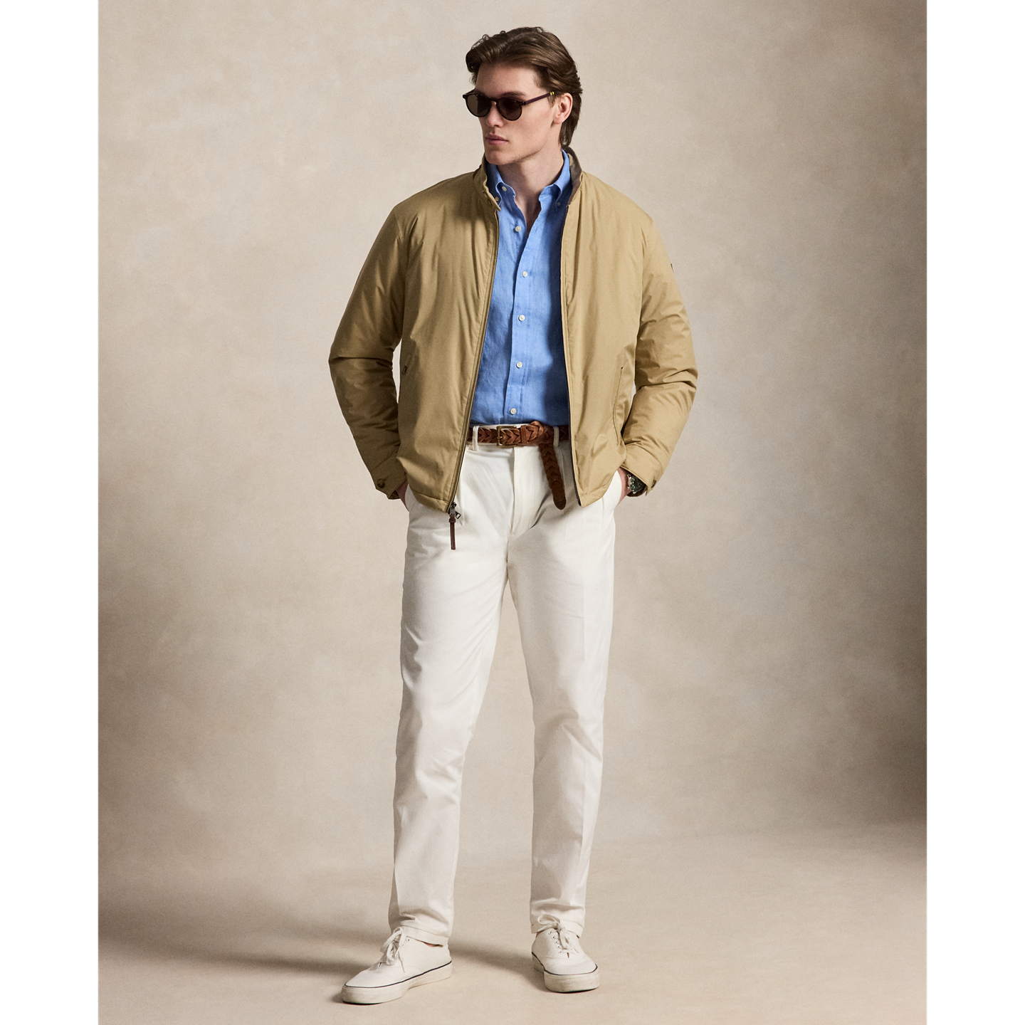 Мужская рубашка Ralph Lauren Lightweight Linen – All Fits, цвет: Синий — фото 1