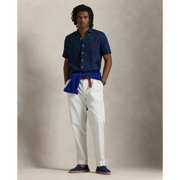 ★★POLO RALPH LAUREN★★ Custom fit linen shirt navy MNPOWO RALPH LAUREN CUSTOM FIT LINEN SHIRT NEWPORT NAVY