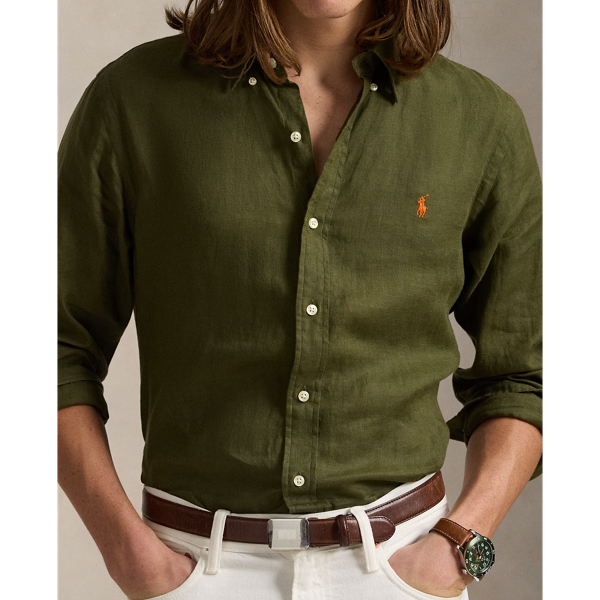 Custom Fit Linen Shirt for Men | Ralph Lauren® QA