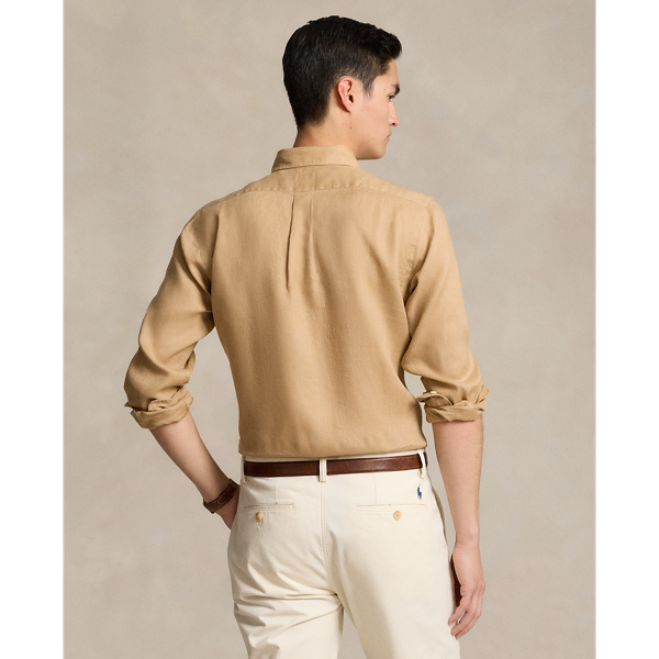 Custom-Fit Leinenhemd Polo Ralph Lauren in Retro-Khaki 5