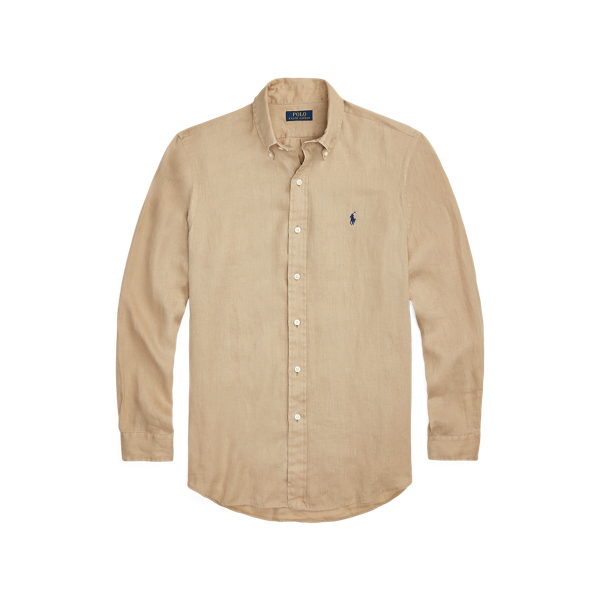 Custom-Fit Leinenhemd Polo Ralph Lauren in Retro-Khaki 2