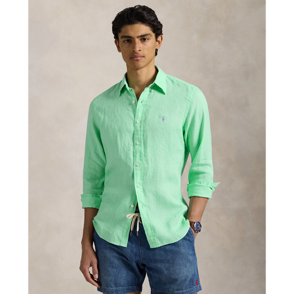 Tシャツ・カットソー Ralph Lauren SS24 Custom-Fit Linen Shirt (710794141 002) Custom Fit Linen Shirt for Men | Ralph Lauren® QA