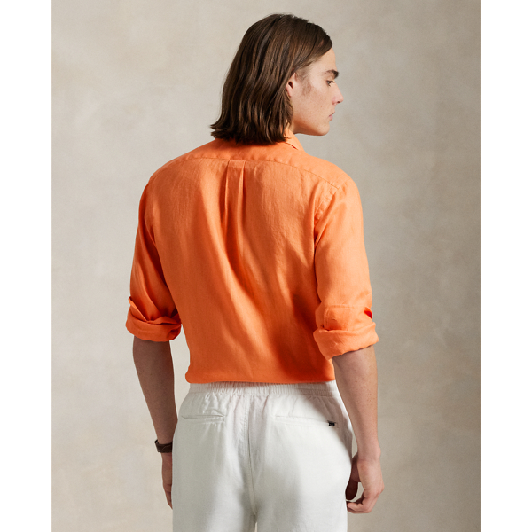 Tシャツ・カットソー Ralph Lauren SS25 Fluo orange linen shirt (710966294 013) Polo Ralph Lauren Fluo Orange Linen Shirt | italist, ALWAYS