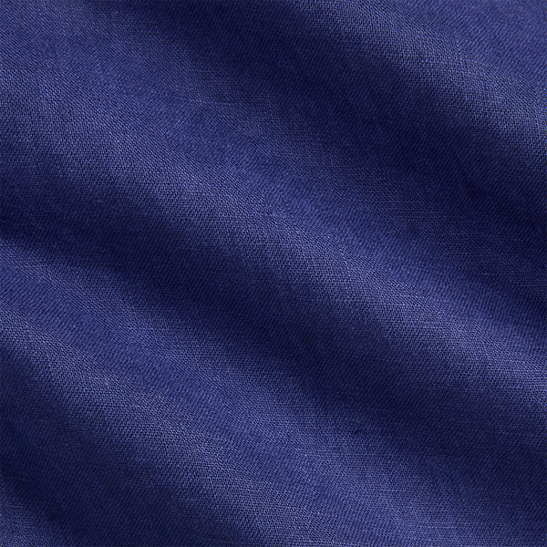 New Classic Navy Custom Fit Linen Shirt Polo Ralph Lauren 8
