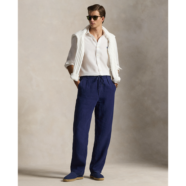 White Custom Fit Linen Shirt Polo Ralph Lauren 4