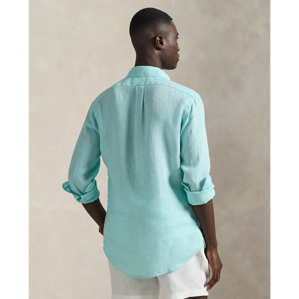 Camisa de lino Custom Fit Polo Ralph Lauren en Agua nueva 5